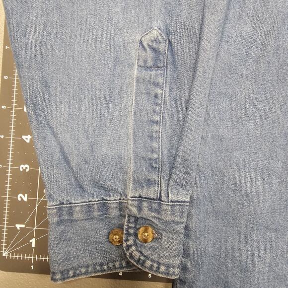 Vintage Dickies Shirt XL Denim Workwear 90s Y2K Americana Retro Outdoors Biker - Picture 3 of 12